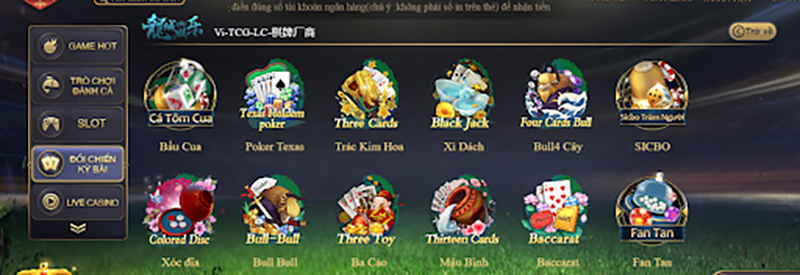 Bull 4 cây sảnh LC Game CFUN68 hay còn gọi là Four Cards Bull có sẵn tại Cfun68