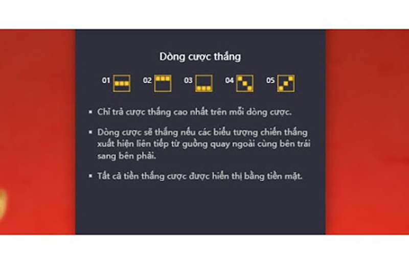 Các đường cược hợp lệ trong Game Chuột may mắn CFUN68