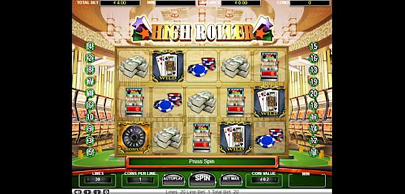 Game Big Hawker CFUN68 còn có tên là High Roller, là một trò chơi dạng slot gồm 5 cuộn và 3 hàng cổ điển.