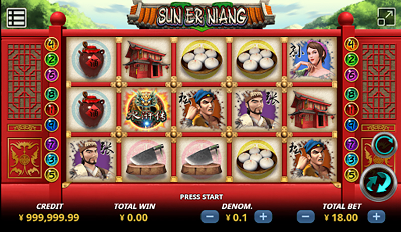 Giao diện game Tôn Nhị Nương CFUN68 đậm chất Trung Hoa