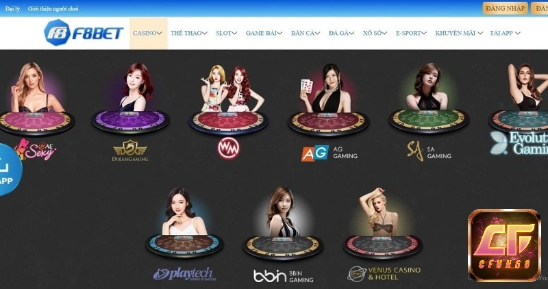 Casino f8bet có nhiều sảnh chơi với dealer nóng bỏng