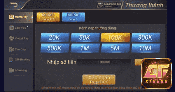 Đa dạng hình thức nạp và rút tiền( Ảnh: internet)