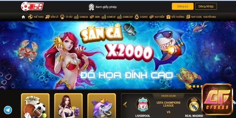 Giao diện trang chủ của website vuabet68.com