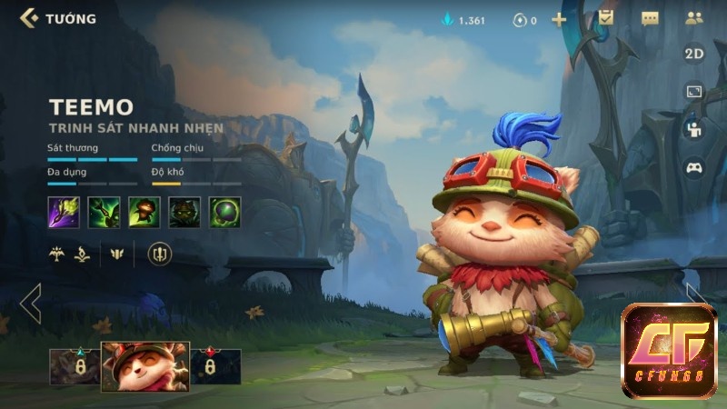 Kỹ năng chơi tướng Teemo khi có bang ngoc Teemo cực chất