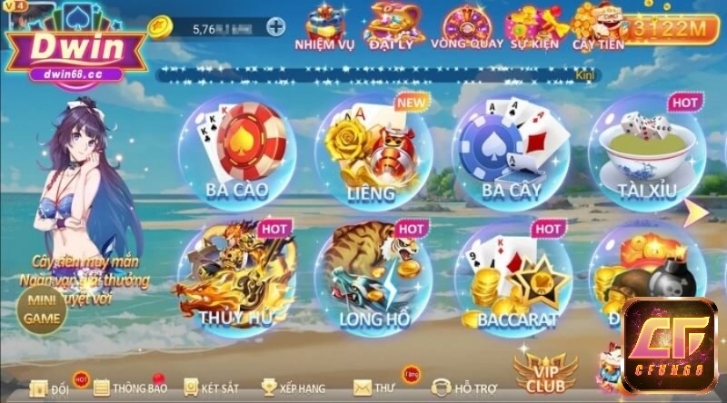 DWIN 68 sở hữu nhiều sản phẩm game đa dạng