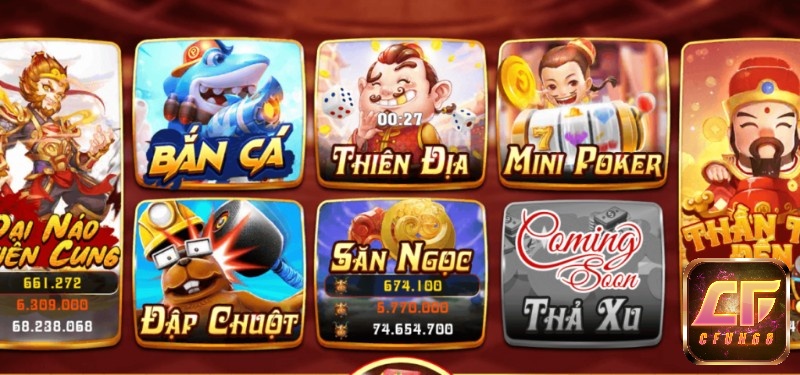 Các tựa game nổi bật có tại nổ hũ 68