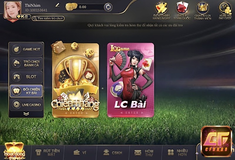 Hướng dẫn cách tải game xóc đĩa sảnh LC cfun68