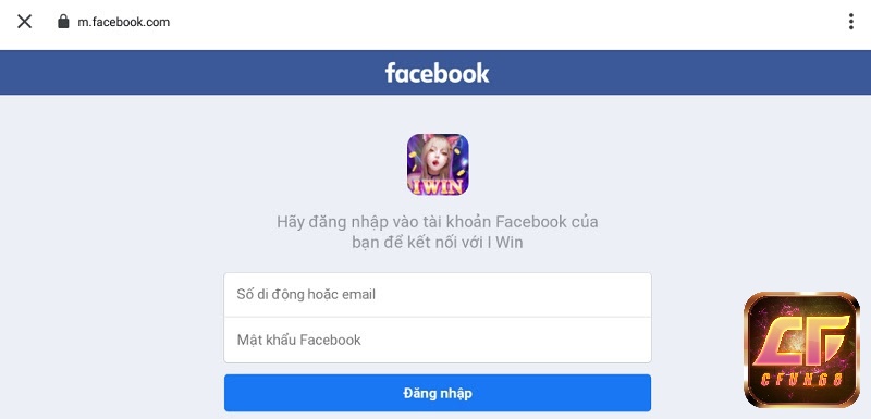 Liên kết tài khoản Facebook để chơi iwin