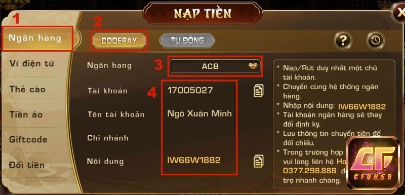 Nap tien iwin mien phi nhanh nhất cùng cfun68 tại đây