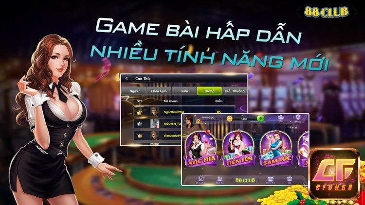 Gem 88 club hiện đã trở thành một điểm đến quen thuộc của hàng triệu người chơi trên khắp châu Á