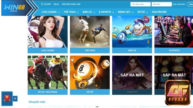 Win68 bet – Chơi game vui, rinh thưởng khủng cùng cfun68