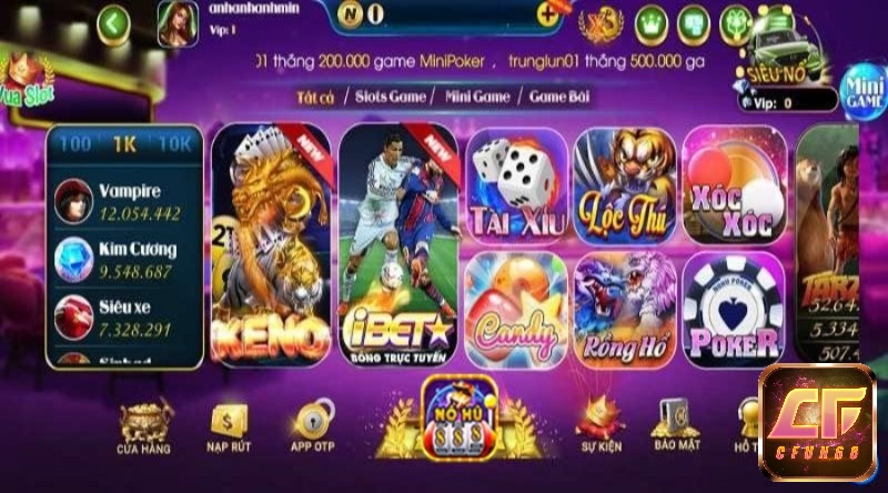 Một số game nổ hũ nên trải nghiệm tại Nổ hũ 888