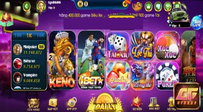 Kho game hấp dẫn hàng đầu tại sân chơi Sieu no hu