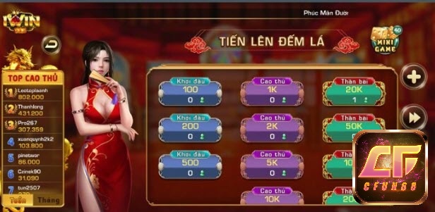 Tai game danh bai tien len mien nam iwin