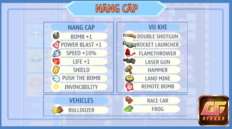 Game dat boom sieu toc có kho đạo cụ đa dạng và phong phú