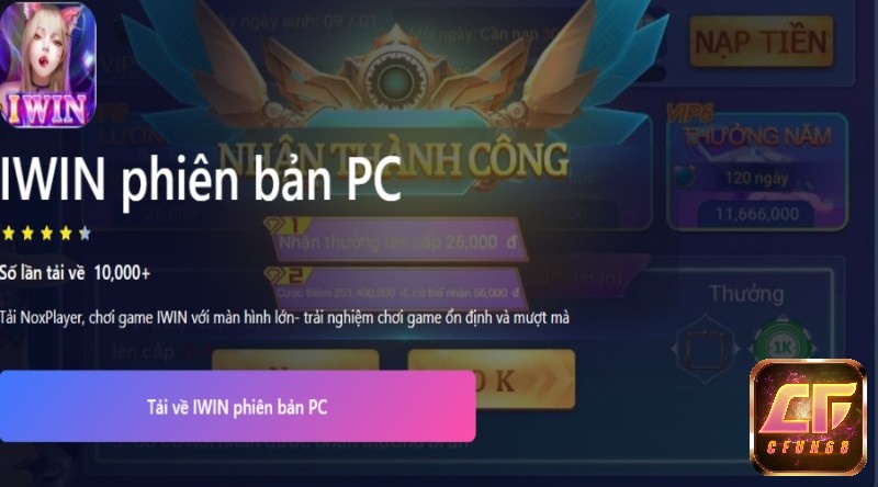 Để tải IWIN PC anh em cần phải tải cài đặt BlueStacks