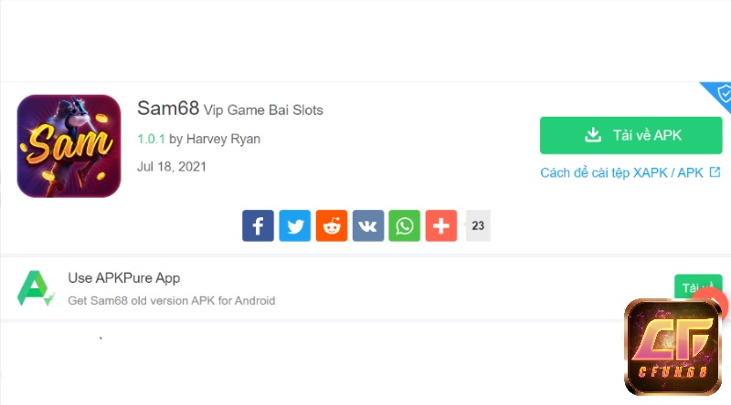 Anh em có thể tải Sam68 apk bằng link chính thức của web cược