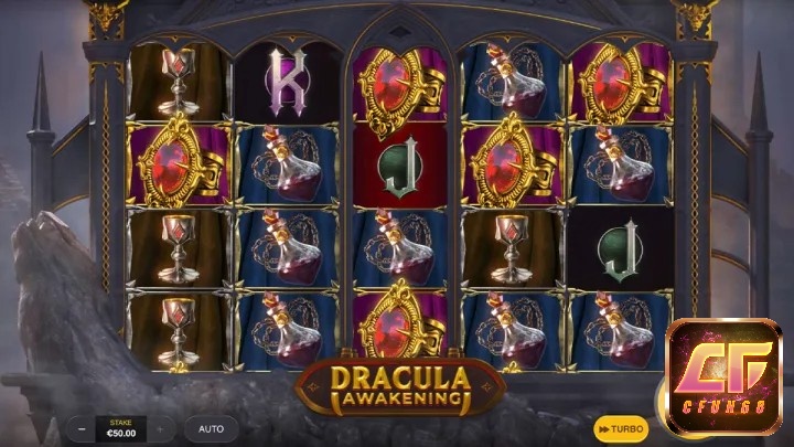 Dracula Awakening được tạo thành từ 5 cuộn và 4 hàng và có 30 hàng thanh toán 