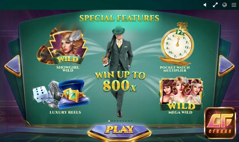 Lucky Mr Green có một biểu tượng Wild trả gấp 40 lần