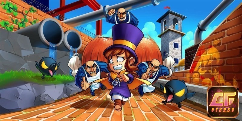 Hat Kid chạy trốn khỏi sự truy bắt của bọn Mafia