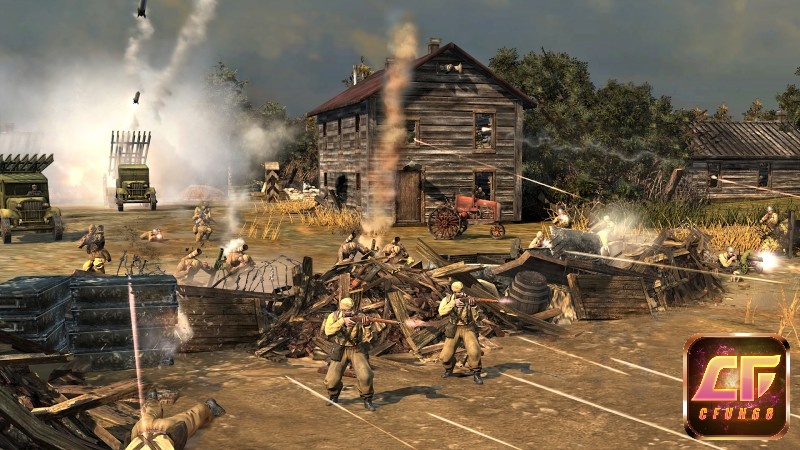 Game Company of Heroes 2 với lối chơi phòng thủ trước các đợt tấn công của kẻ thù