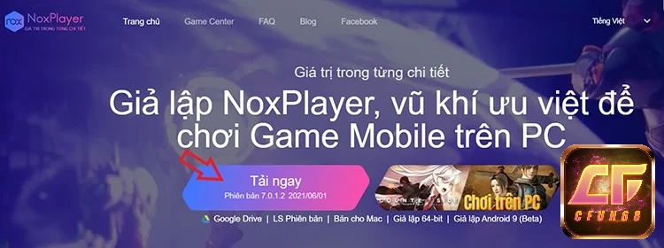 Giao diện phần mềm giả lập NoxPlayer để được cài đặt Liên Quân trên máy tính