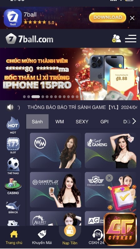  Tại web cược này có sẵn nhiều trò chơi Live casino phổ biến