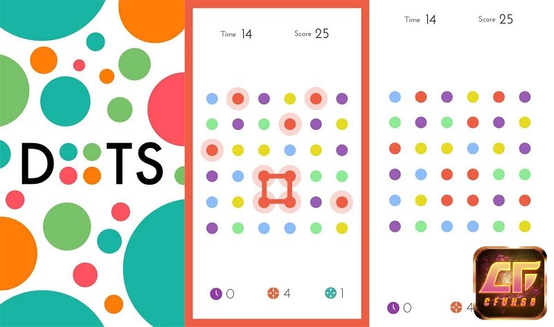 Dots: A Game About Connecting là game trí tuệ yêu cầu kết nối các vòng tròn cùng màu 