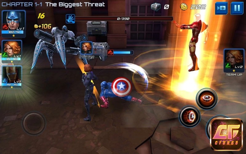 MARVEL Future Fight game được phát hành năm 2015 với đồ hoạ 3D bắt mắt