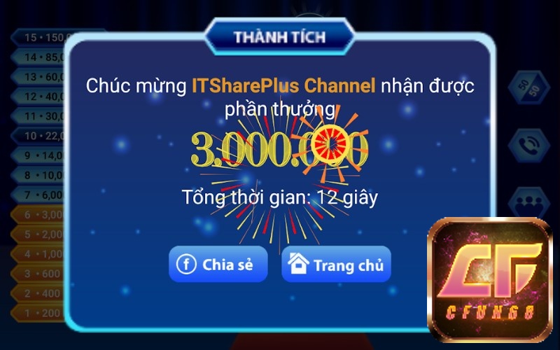 Trieu Phu Online có âm thanh chân thực như một chương trình Ai Là Triệu Phú thực thụ